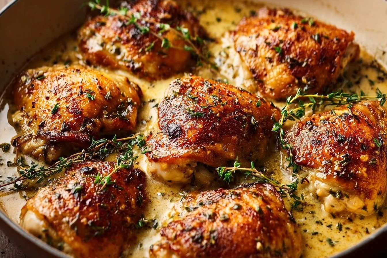 Creamy Garlic Chicken Thighs