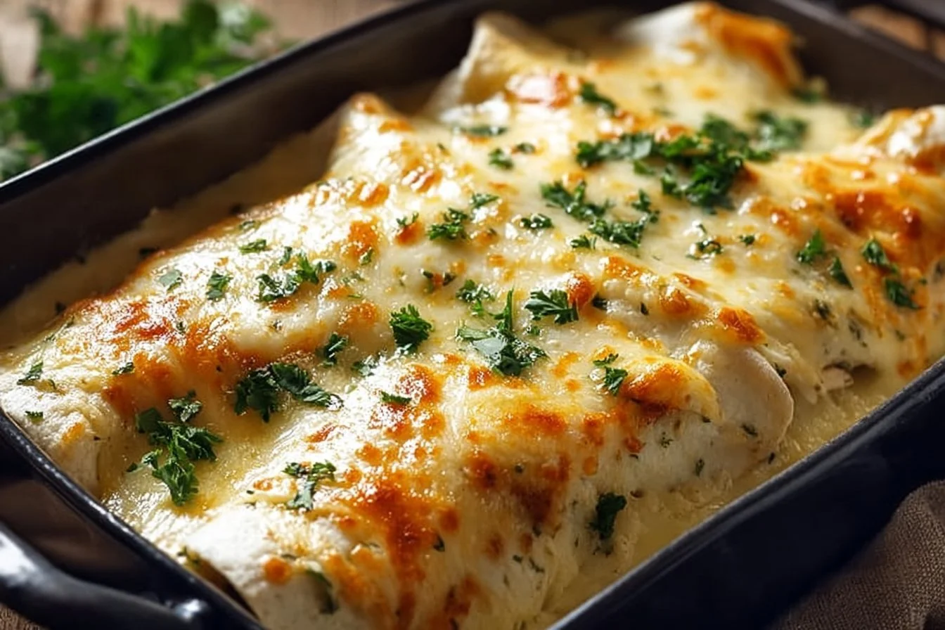 Creamy White Chicken Enchiladas 3 Creamy White Chicken Enchiladas