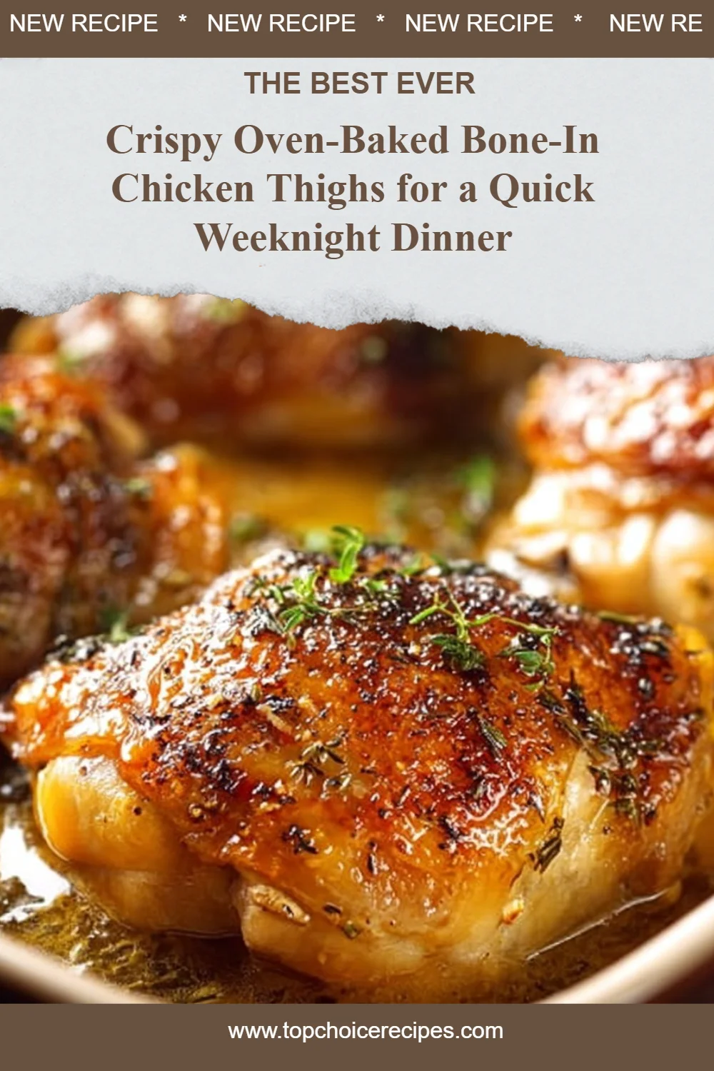 Crispy Oven-Baked Bone-In Chicken Thighs