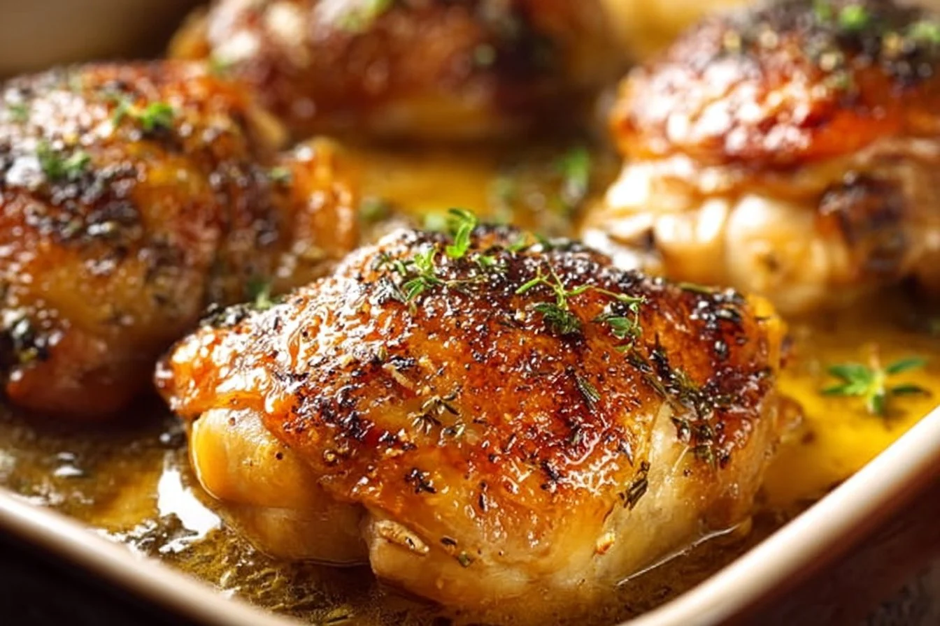 Crispy Oven-Baked Bone-In Chicken Thighs