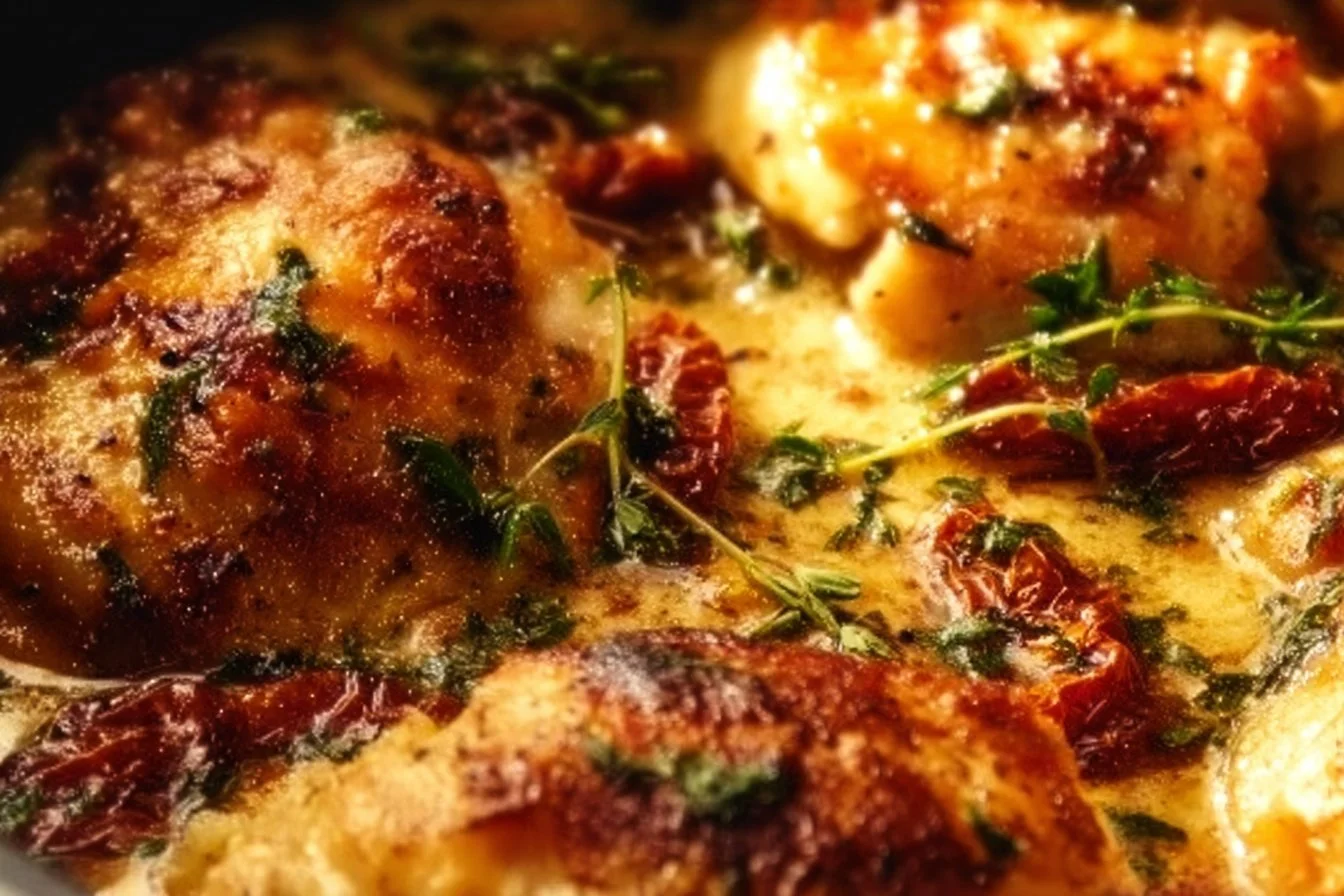 Creamy and delicious Crock Pot Marry Me Chicken served on a plate