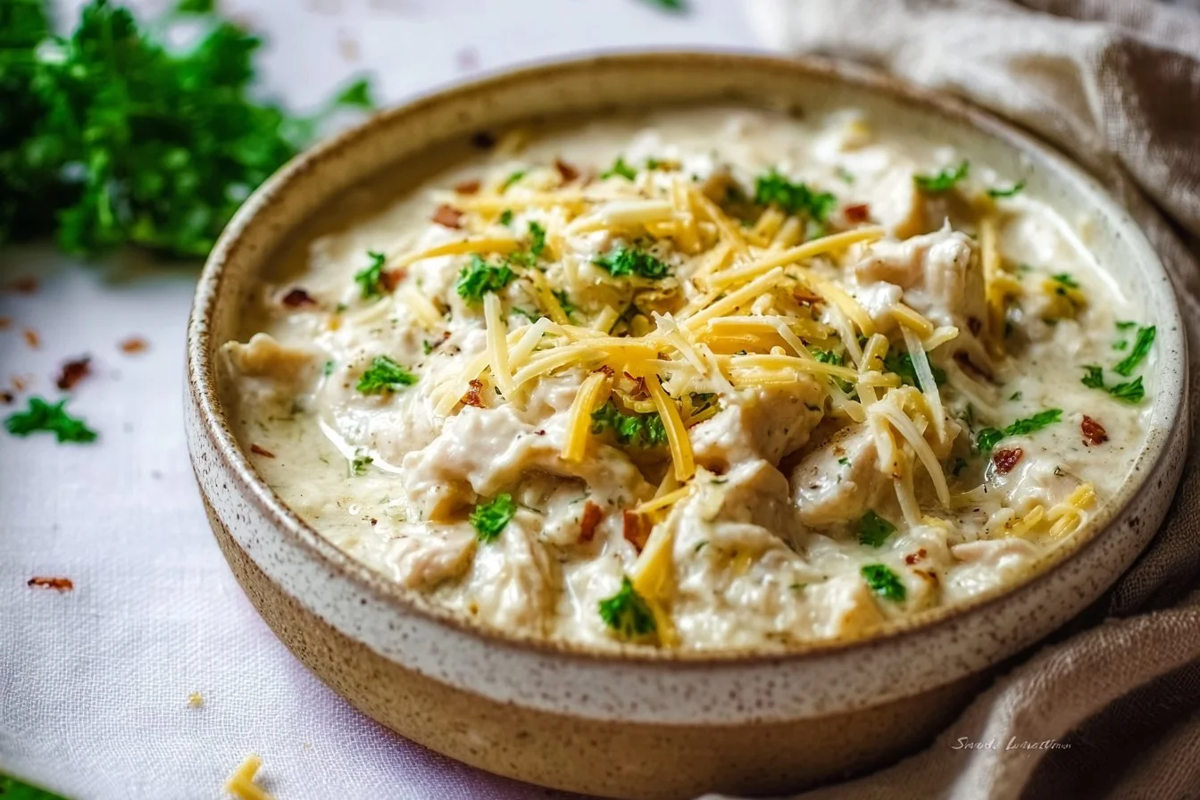 Delicious Crockpot Crack Chicken dish served with sides.