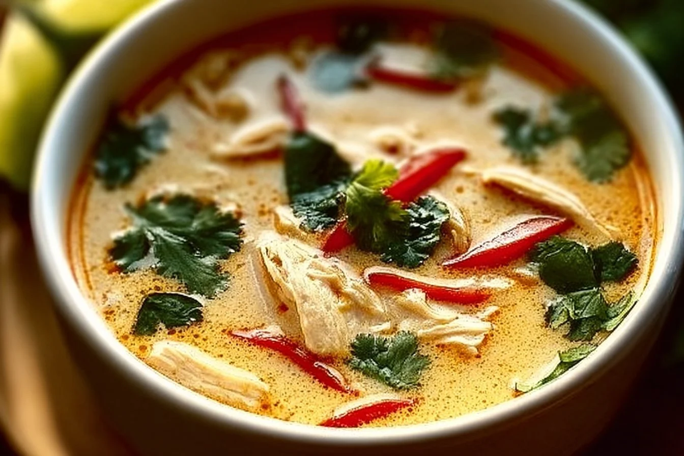 Crockpot Thai Coconut Chicken Soup