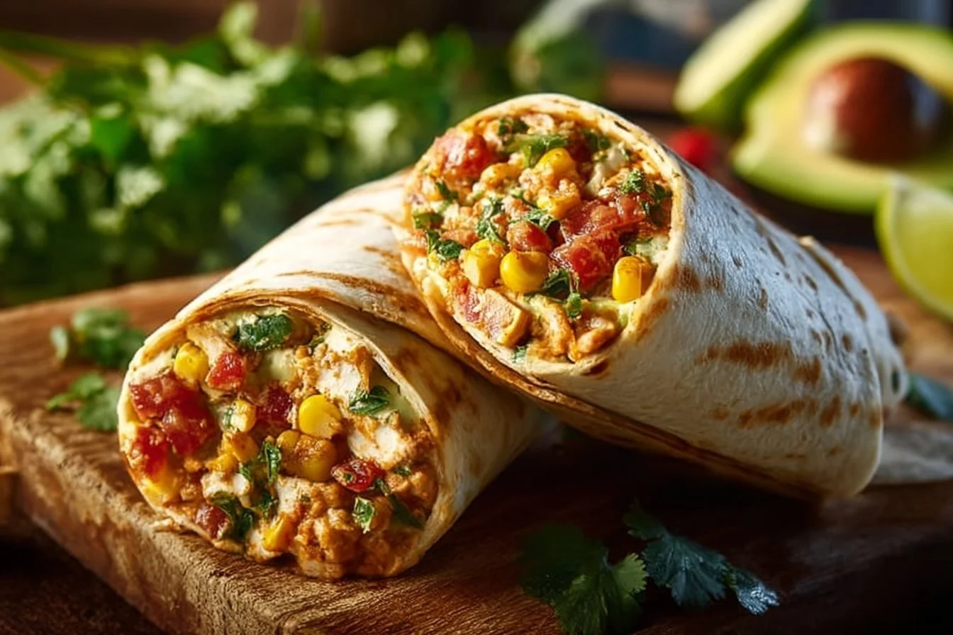 High-protein breakfast burrito packed with nutritious ingredients for energizing mornings.