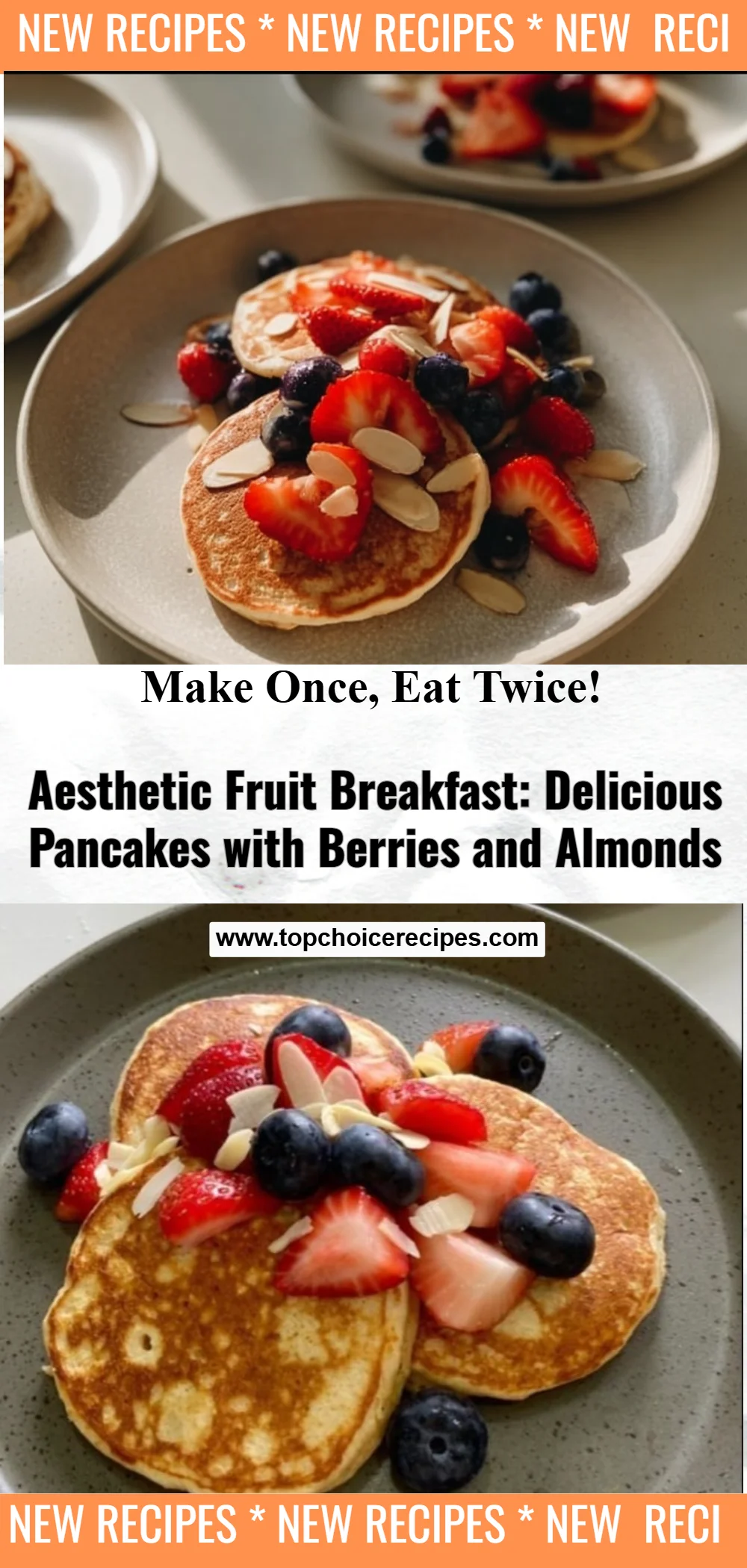 Delicious Pancakes with Berries and Almonds 8 Delicious Pancakes with Berries and Almonds