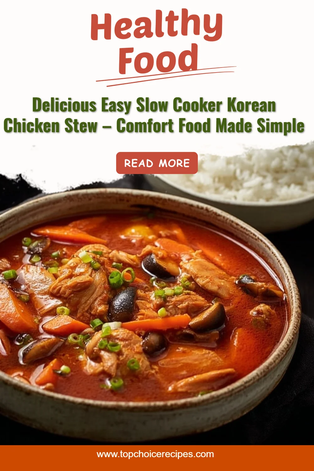 Delicious Slow Cooker Korean Chicken Stew
