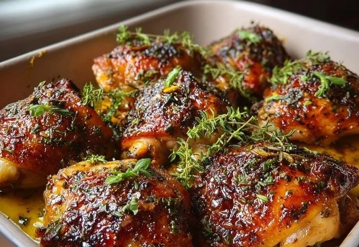 Easy Baked Chicken Thighs