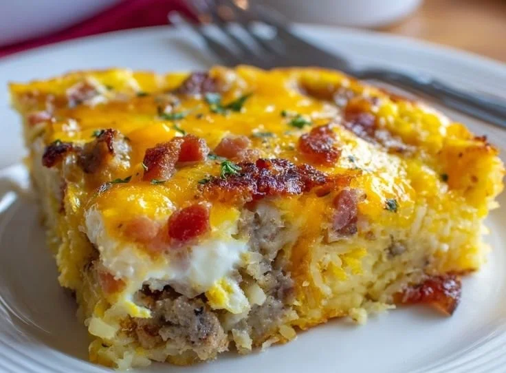 Easy Breakfast Casserole with Hashbrowns