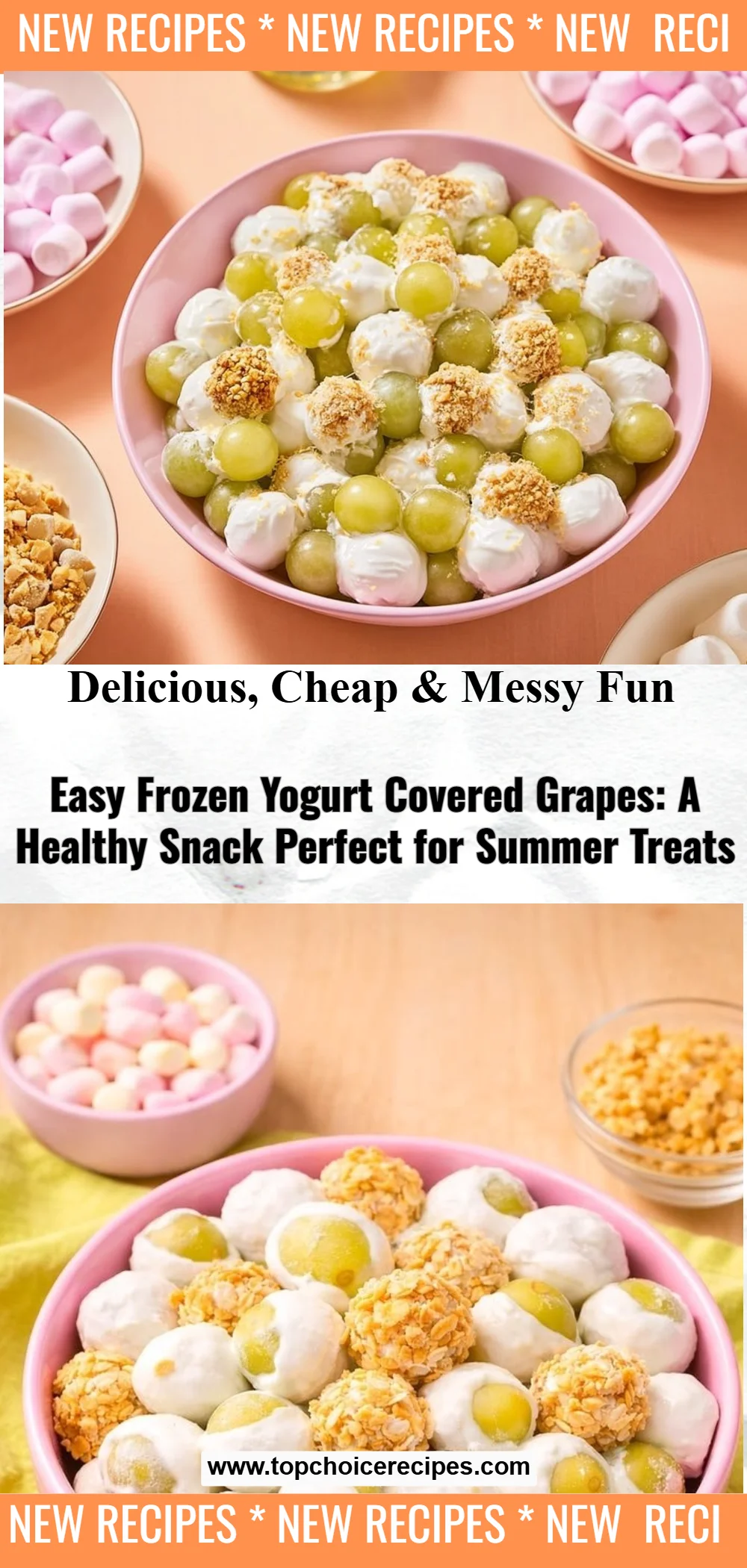 Easy Frozen Yogurt Covered Grapes