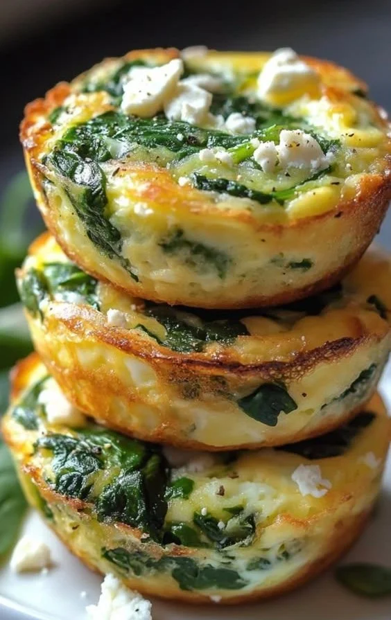 Egg Muffins with Spinach and Feta