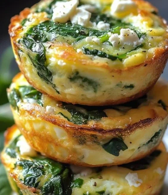 Egg Muffins with Spinach and Feta 5 Egg Muffins with Spinach and Feta
