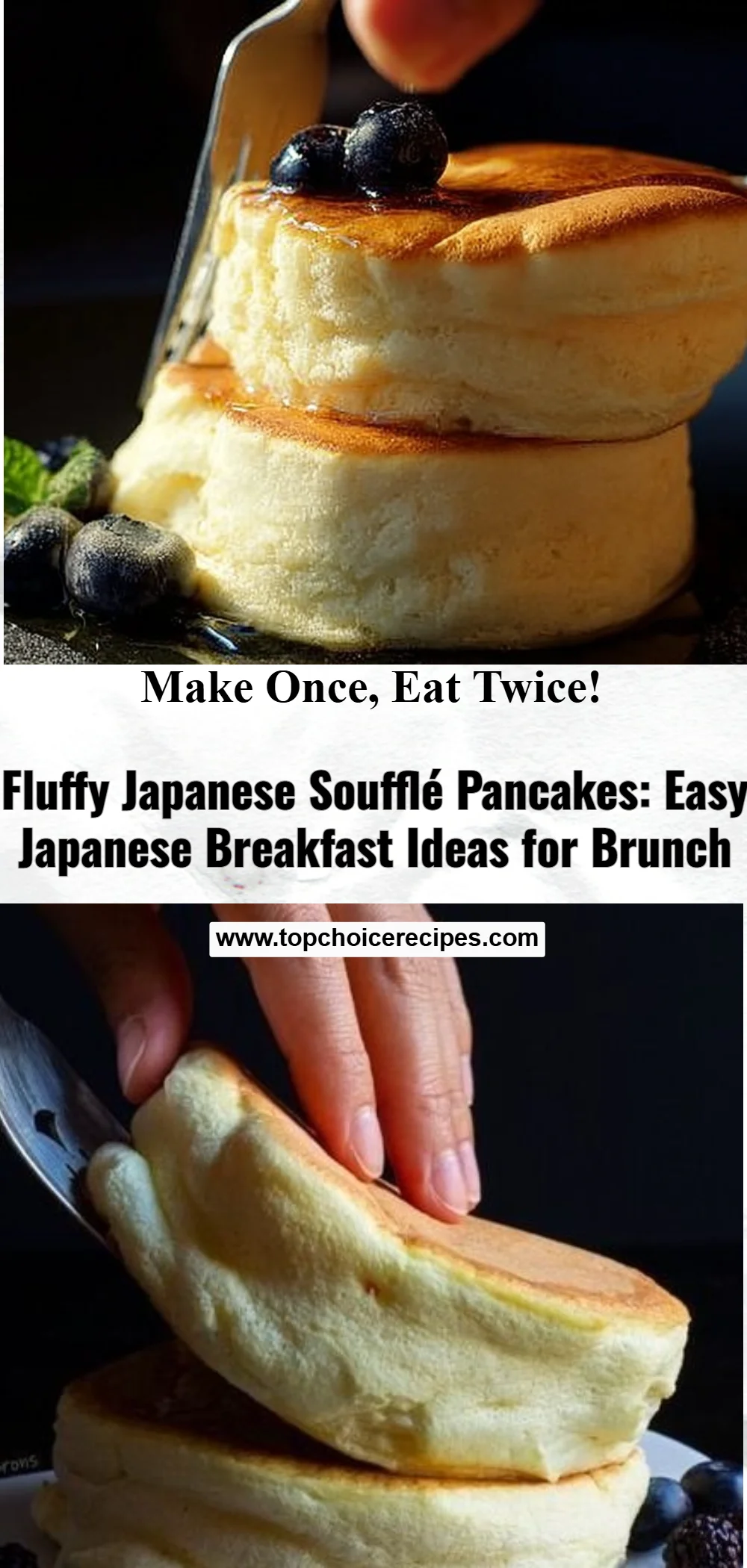 Fluffy Japanese Soufflé Pancakes