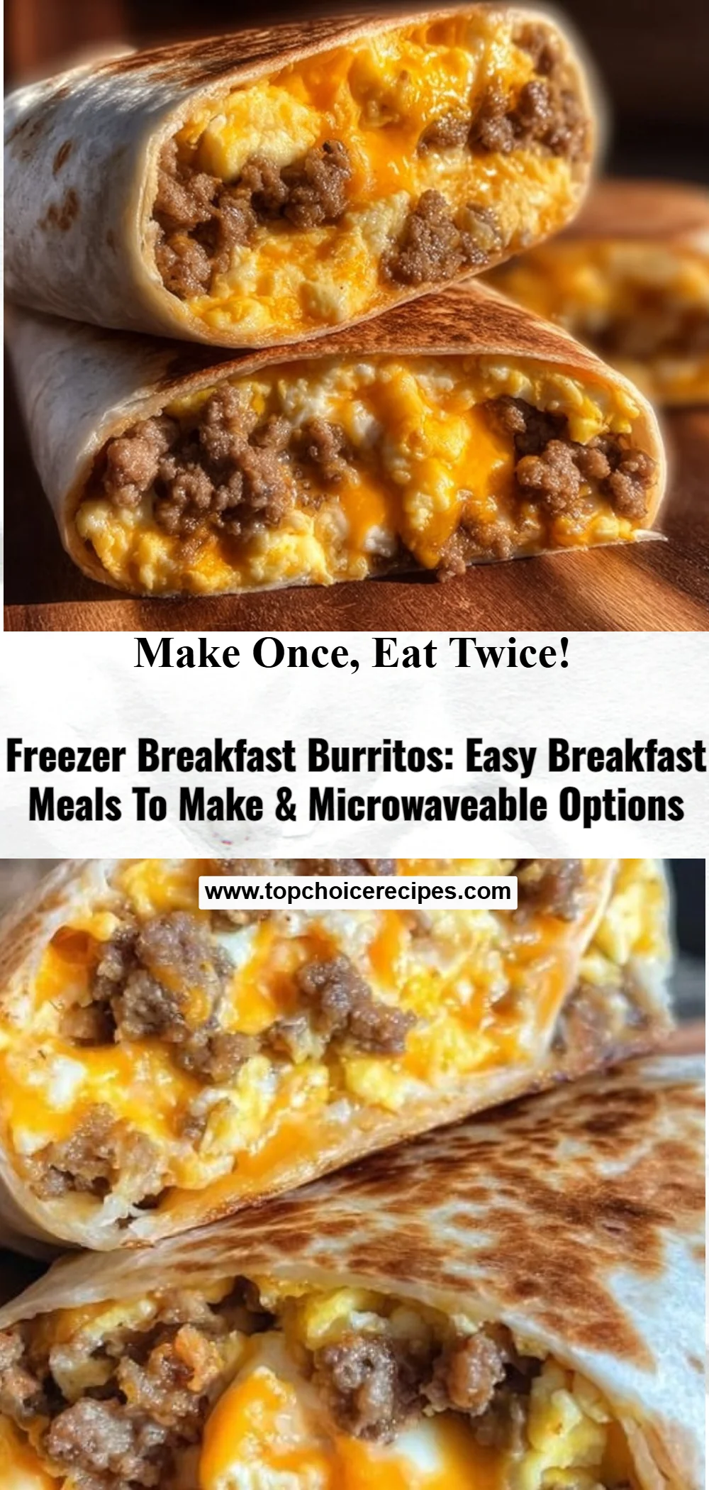 Freezer Breakfast Burritos