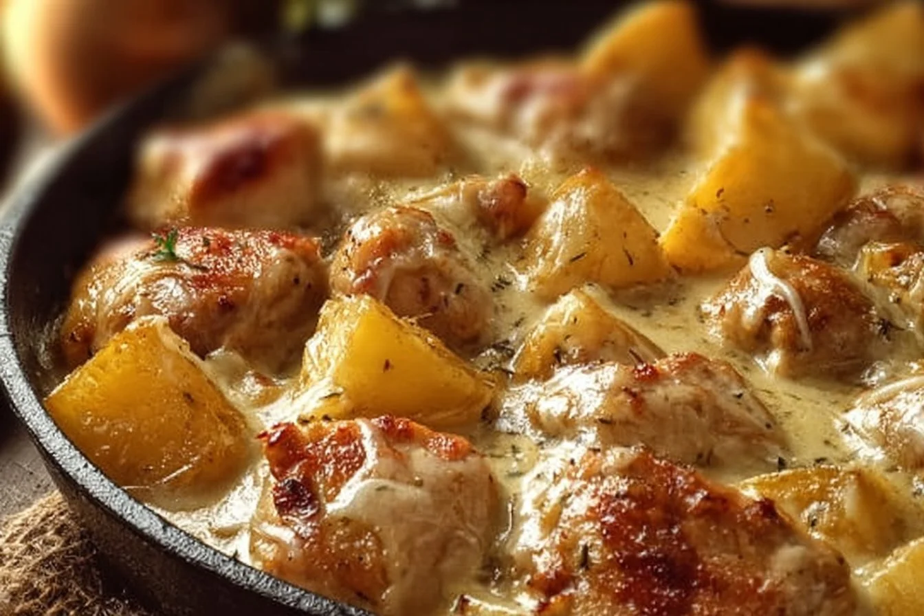 Garlic Parmesan Crockpot Chicken and Potatoes