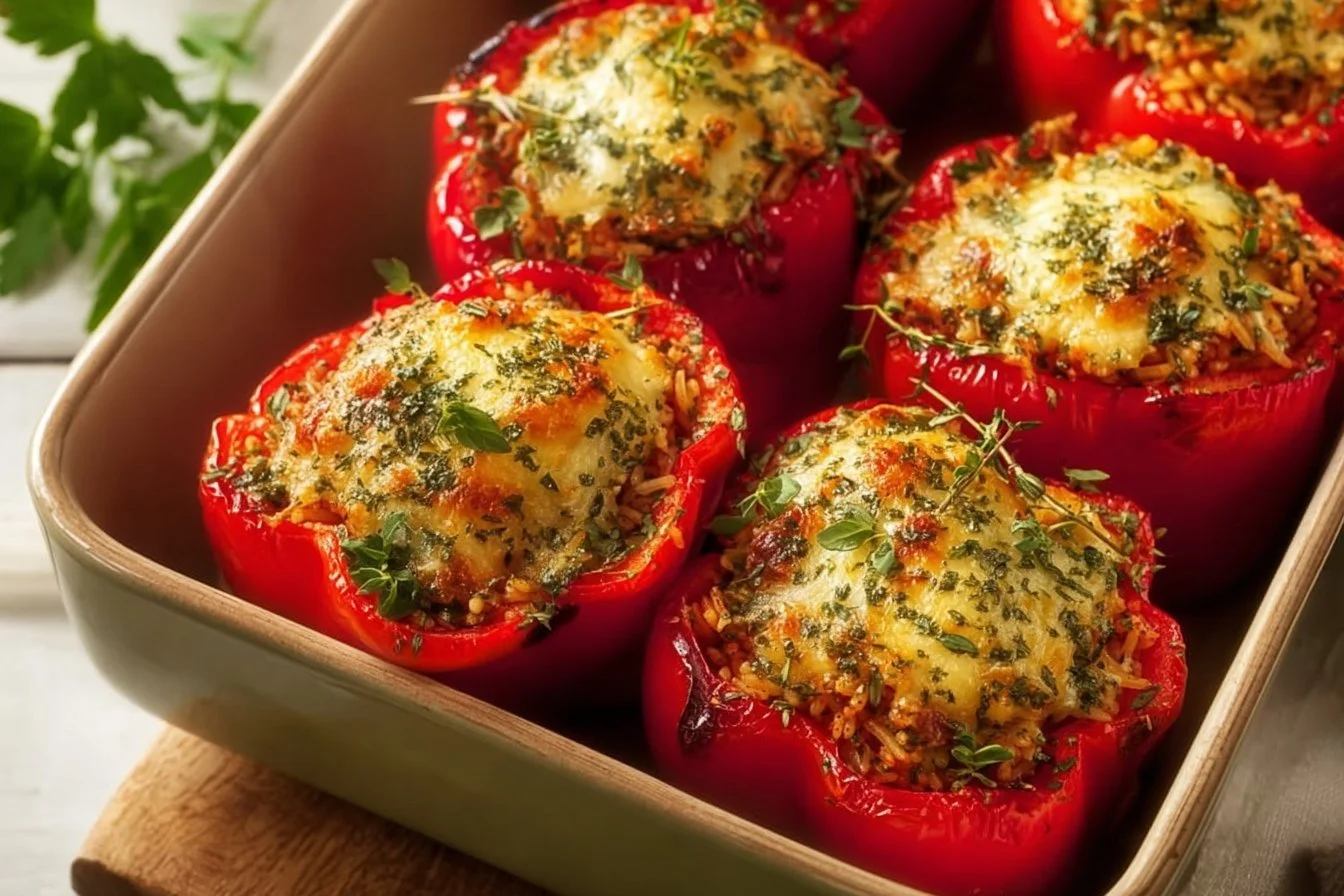 Ground Pork Stuffed Bell Peppers