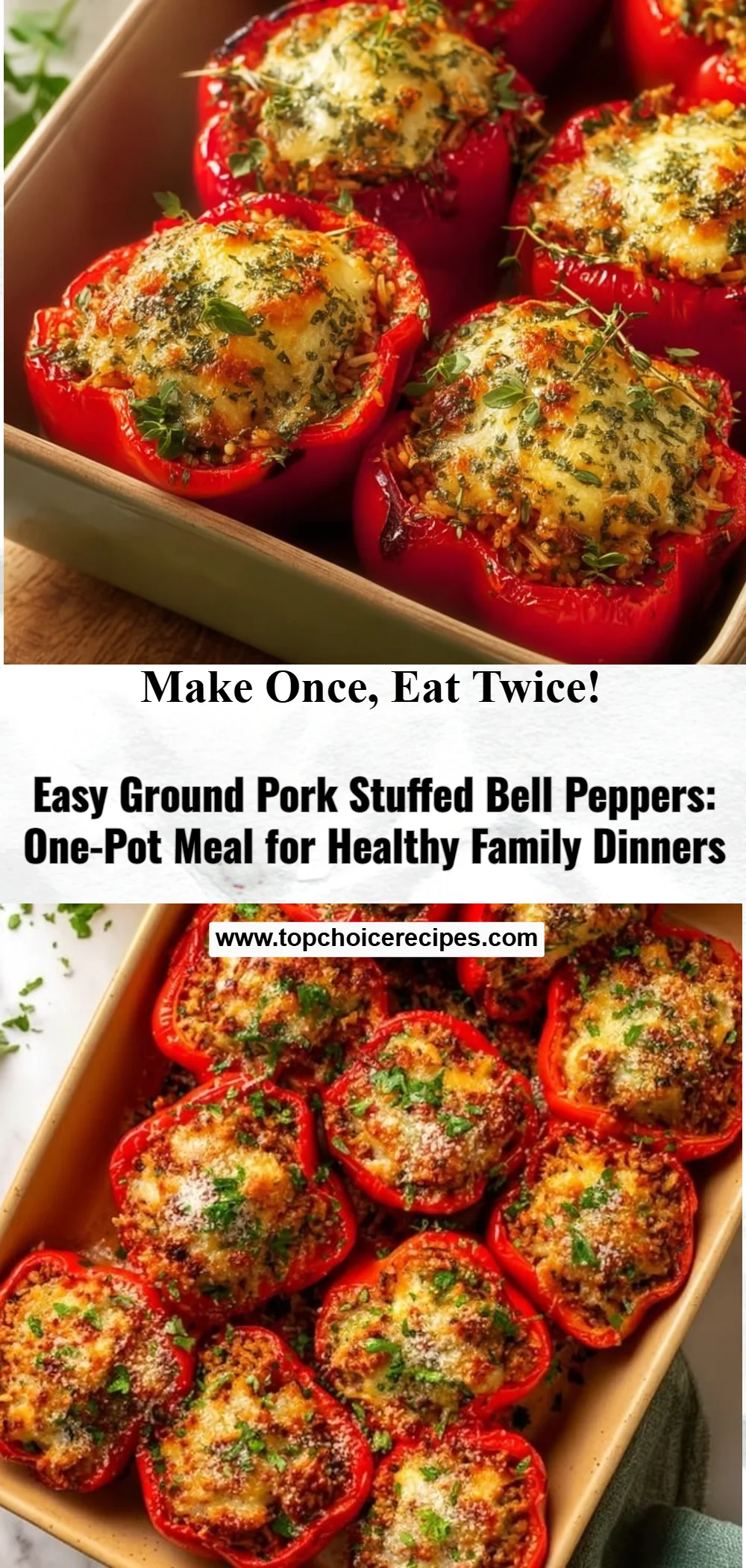 Ground Pork Stuffed Bell Peppers