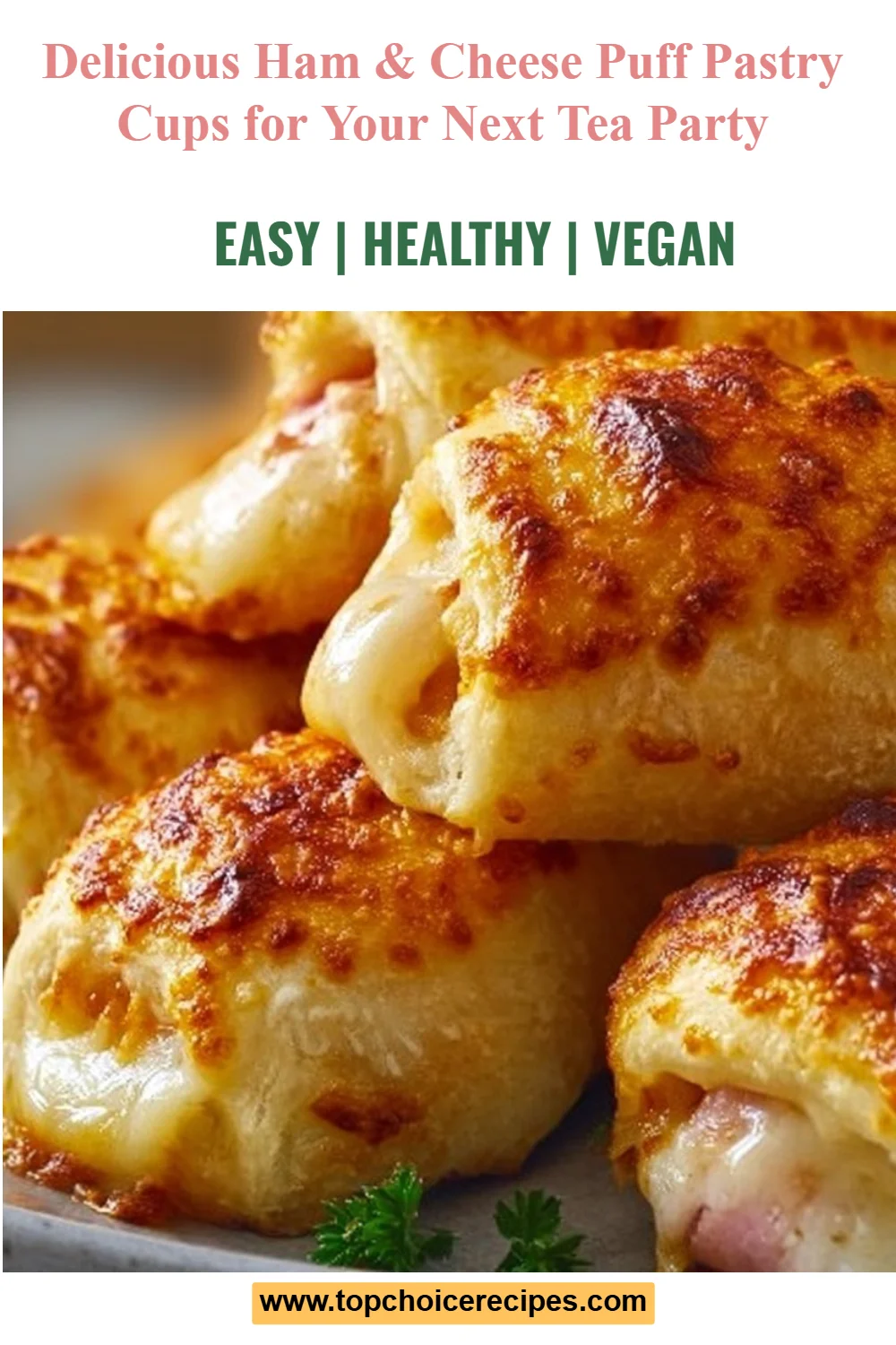 Ham & Cheese Puff Pastry Rolls