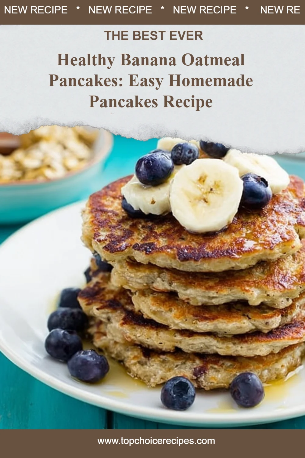 Healthy Banana Oatmeal Pancakes