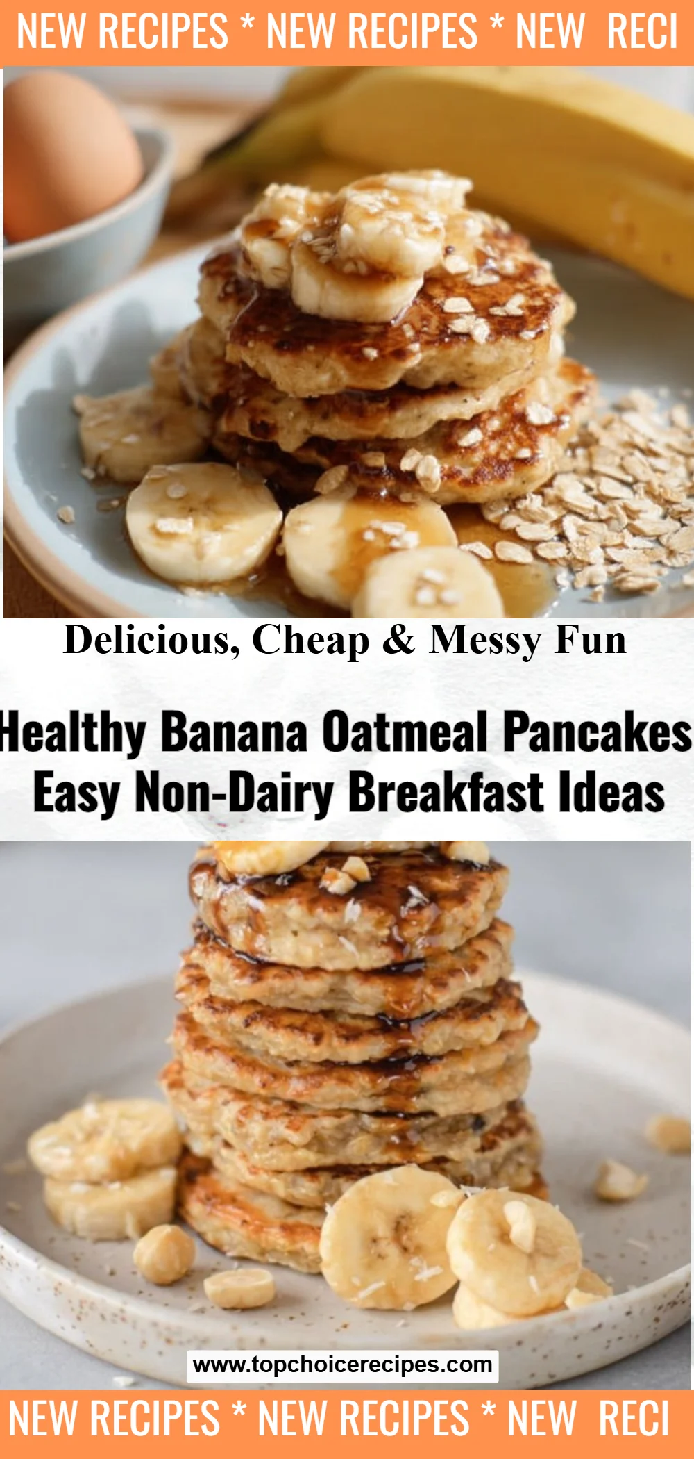 Healthy Banana Oatmeal Pancakes 8 Healthy Banana Oatmeal Pancakes