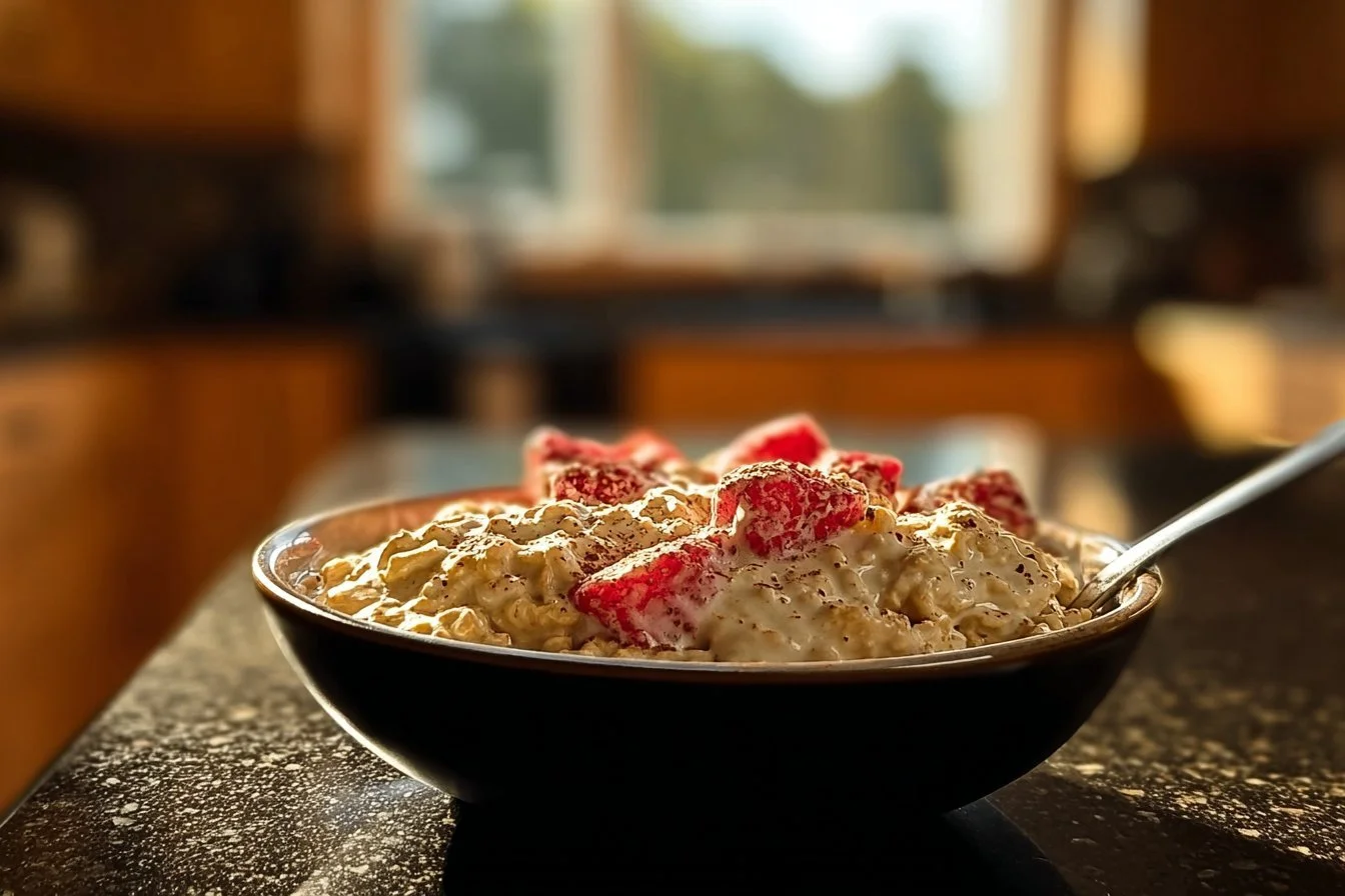 Healthy Breakfast Ideas with Overnight Oats and Scrambled Eggs