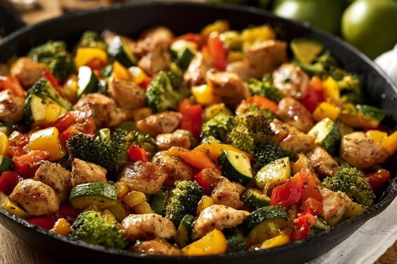 Healthy Chicken and Vegetables Skillet 3 Healthy Chicken and Vegetables Skillet