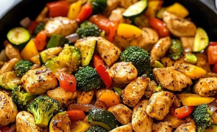 Healthy Chicken and Vegetables Skillet 4 Healthy Chicken and Vegetables Skillet