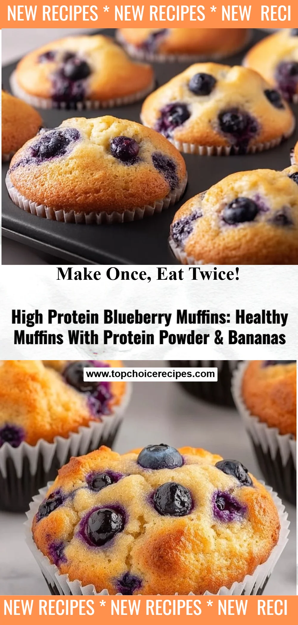 High Protein Blueberry Muffins