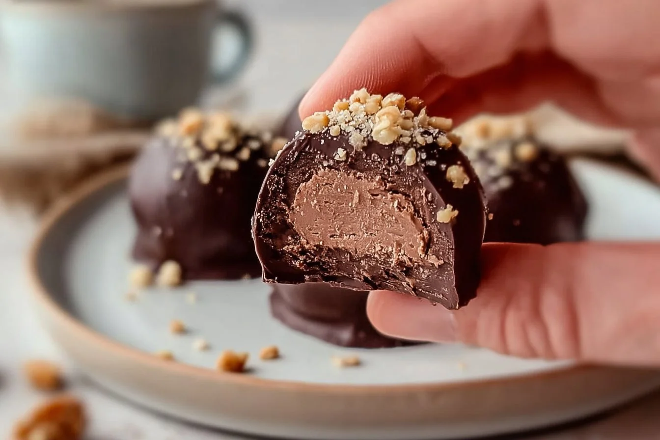 High Protein Double Chocolate Frozen Yogurt Bites