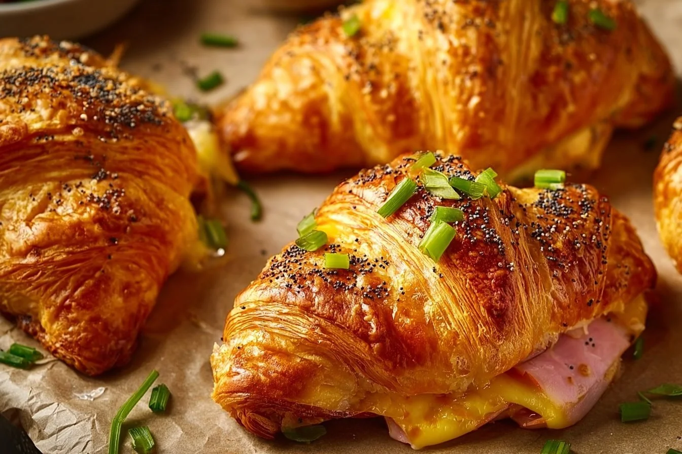 Homemade Ham and Cheese Croissants