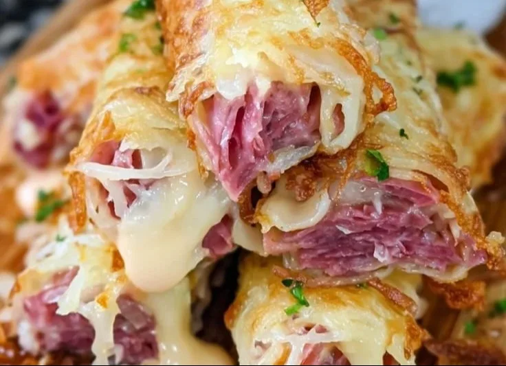 Keto Crispy Reuben Roll-Ups