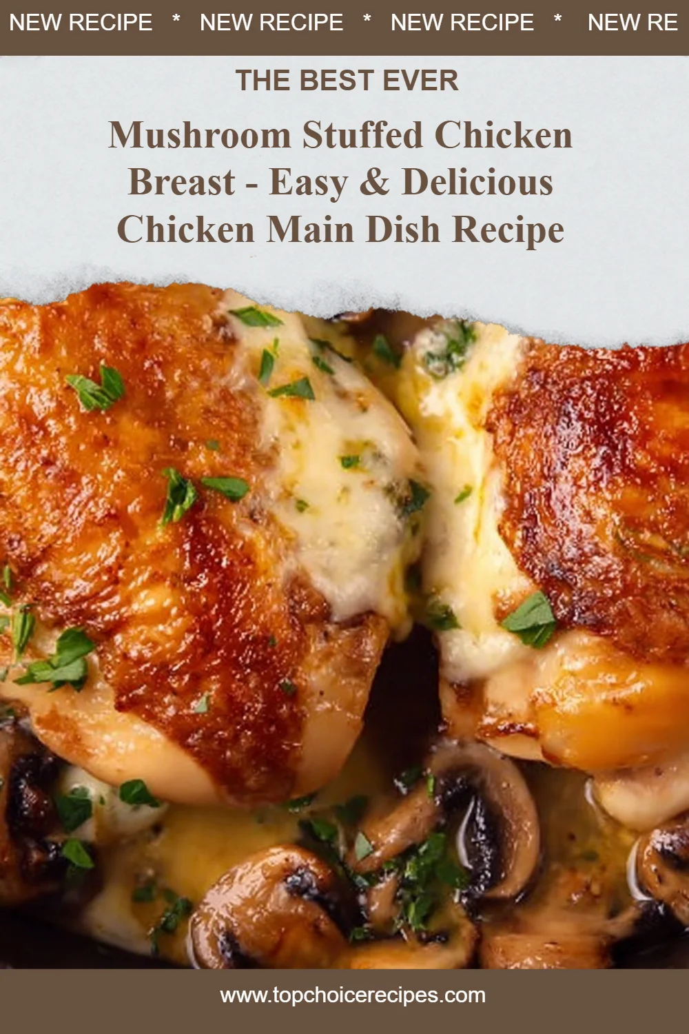 Mushroom Stuffed Chicken Breast 6 Mushroom Stuffed Chicken Breast