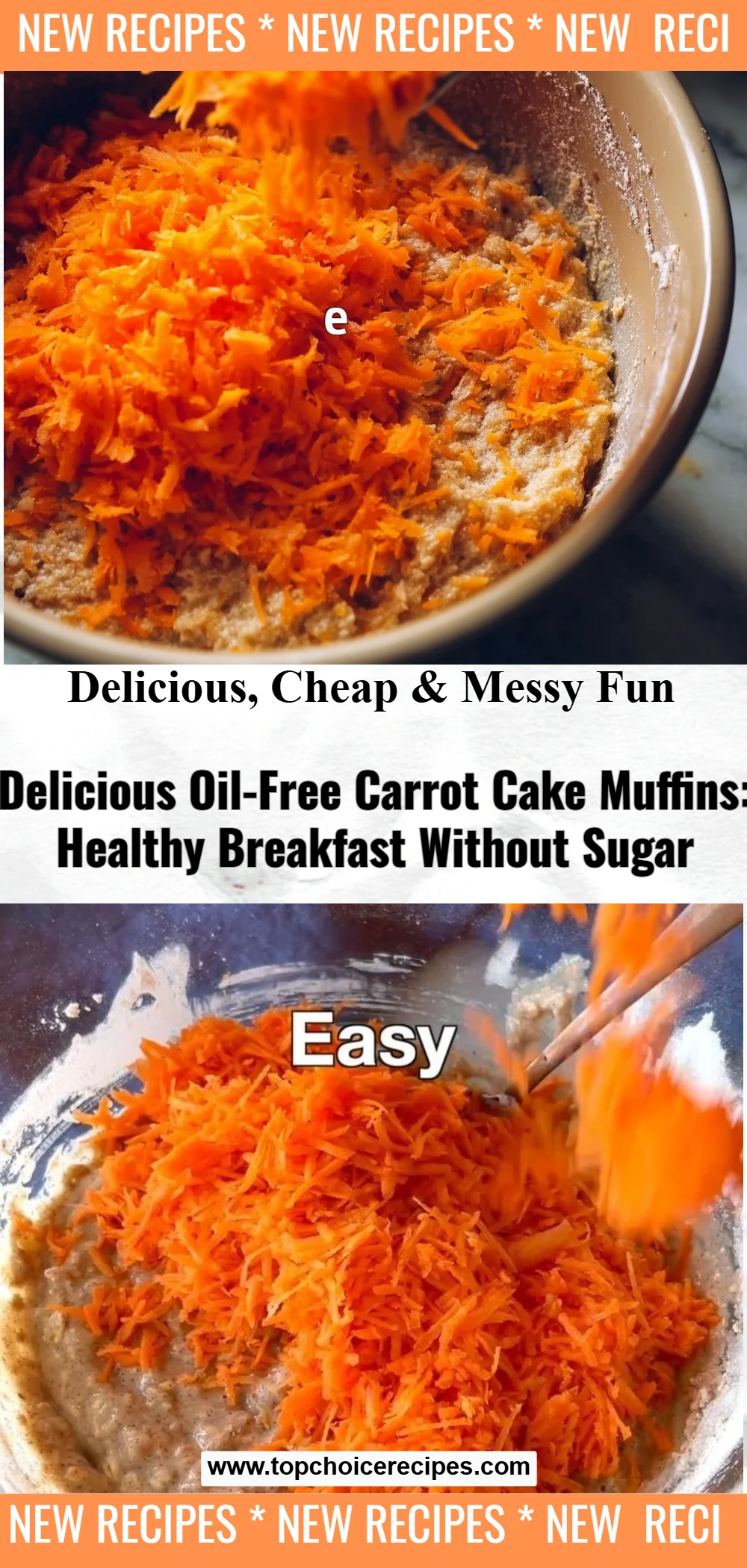 Oil-free Carrot Cake Muffins
