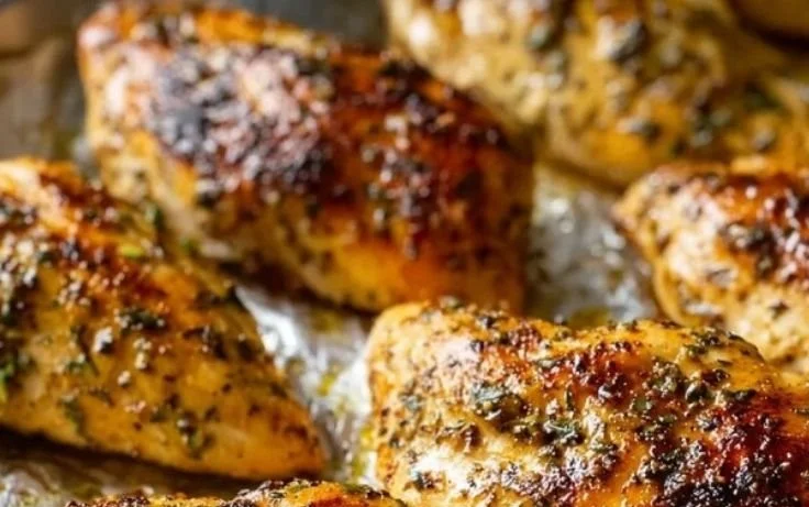 Oven-Baked Boneless Skinless Chicken Breast with Garlic and Herbs