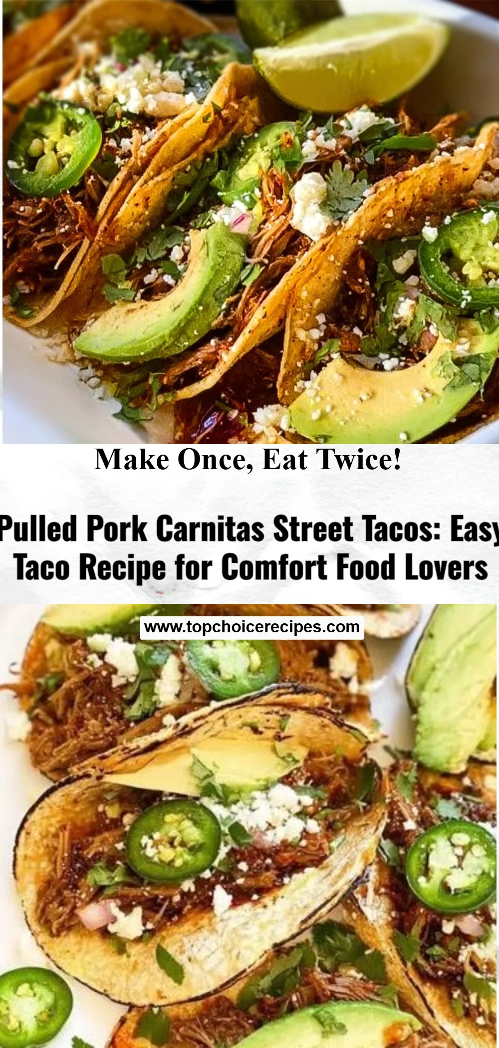 Pulled Pork Carnitas Street Tacos