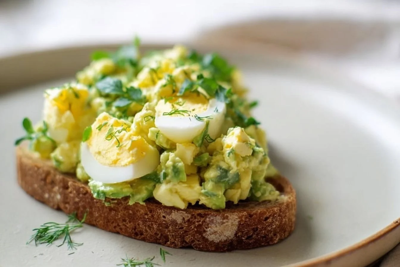 Simple & Zesty Mediterranean Avocado Egg Salad