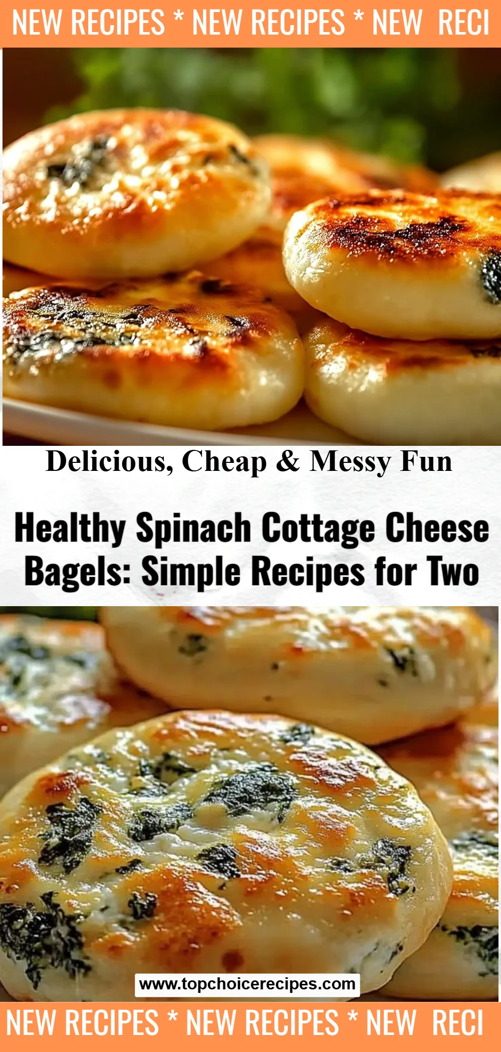 Spinach Cottage Cheese Bagels 6 Spinach Cottage Cheese Bagels