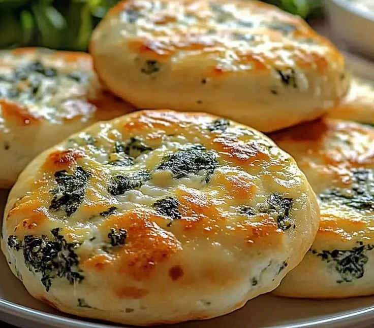 Spinach Cottage Cheese Flagels