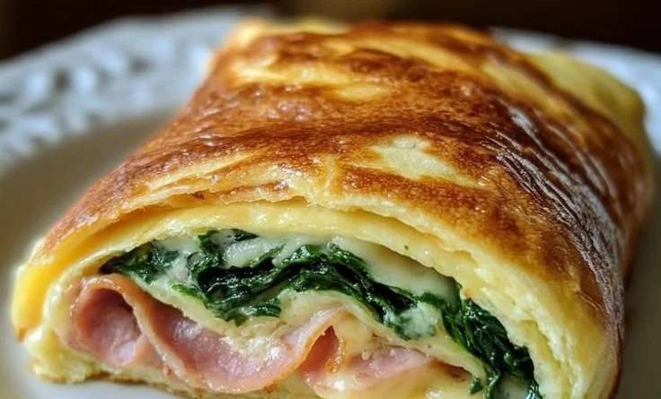 Spinach Ham Breakfast Rolls