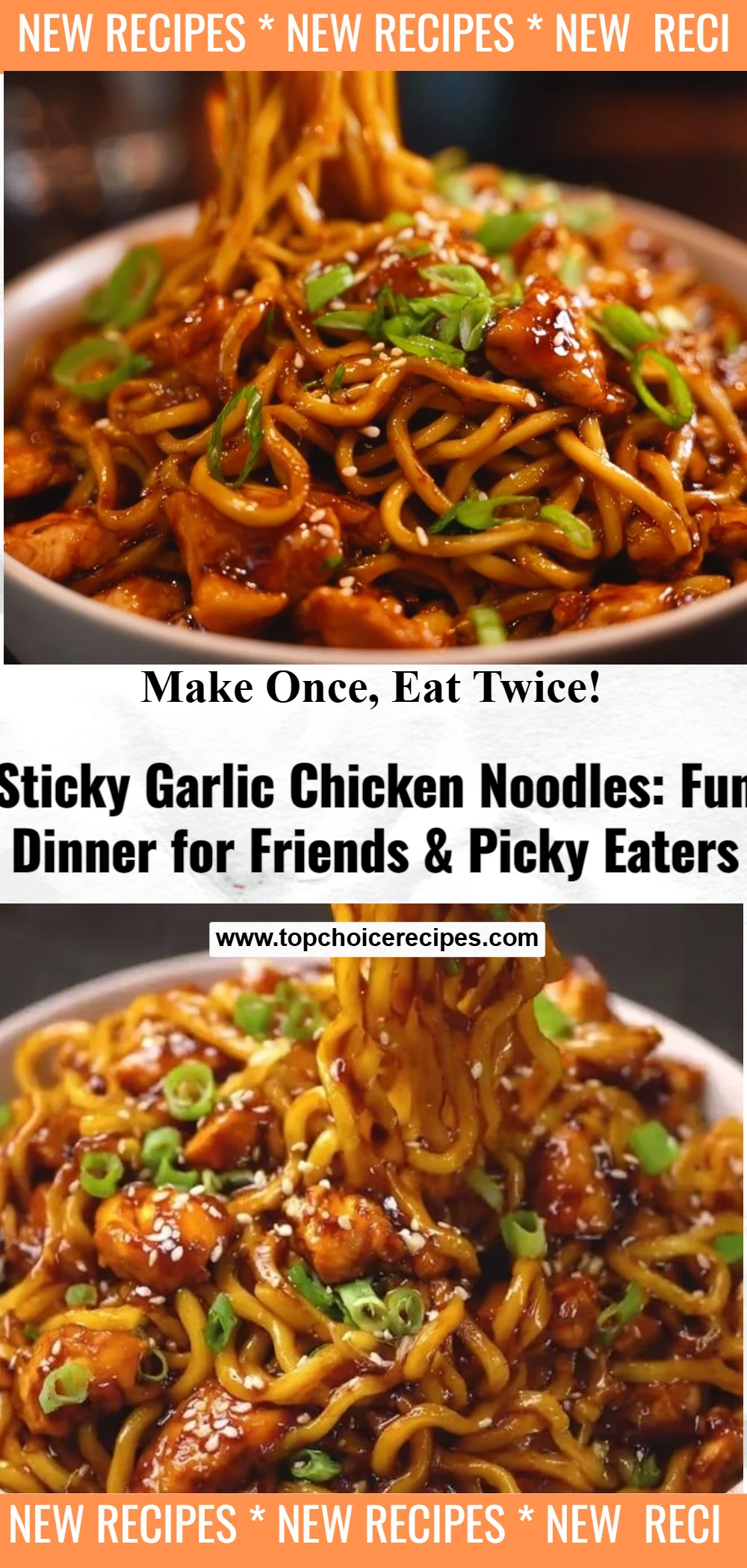 Sticky Garlic Chicken Noodles
