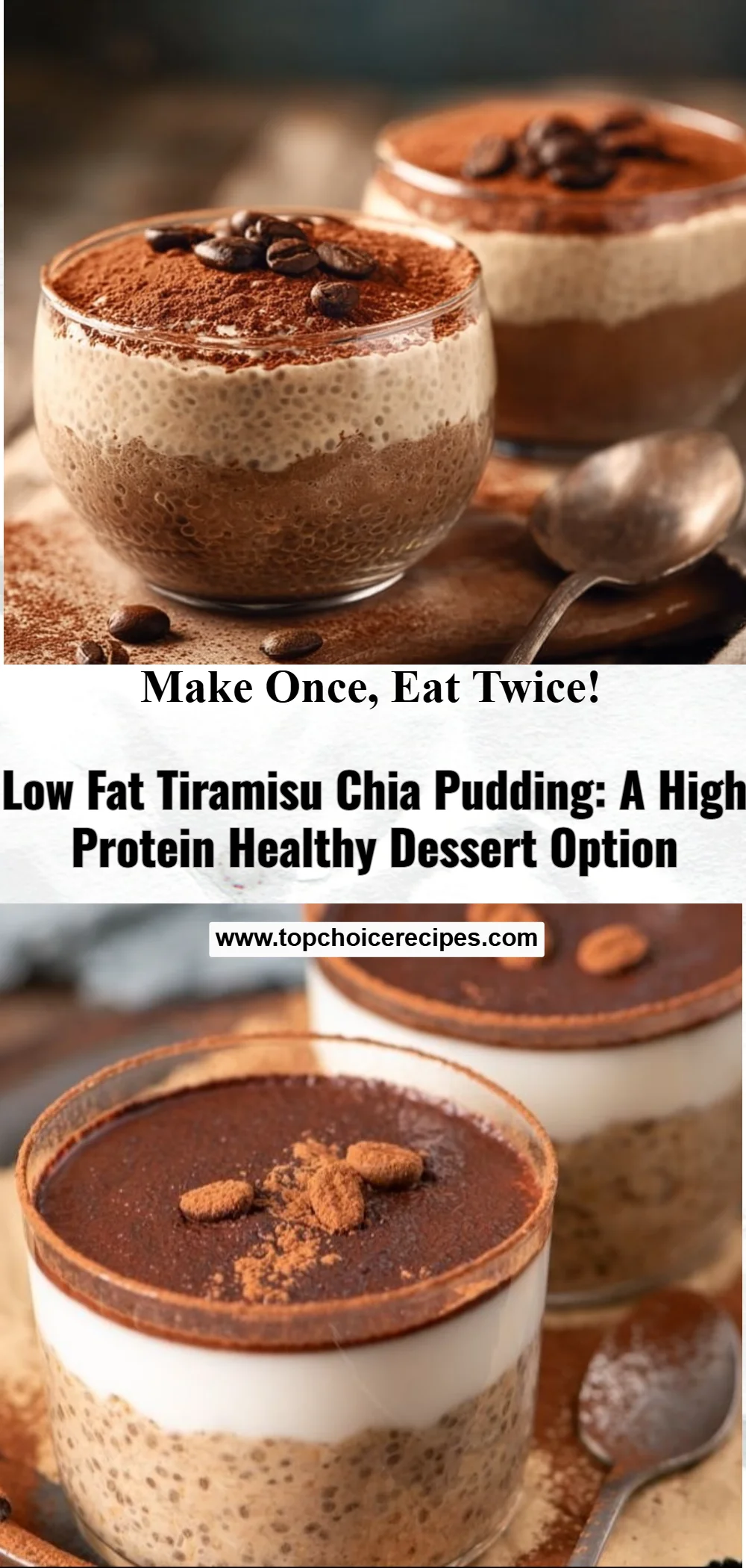 Tiramisu Chia Pudding With Greek Yogurt