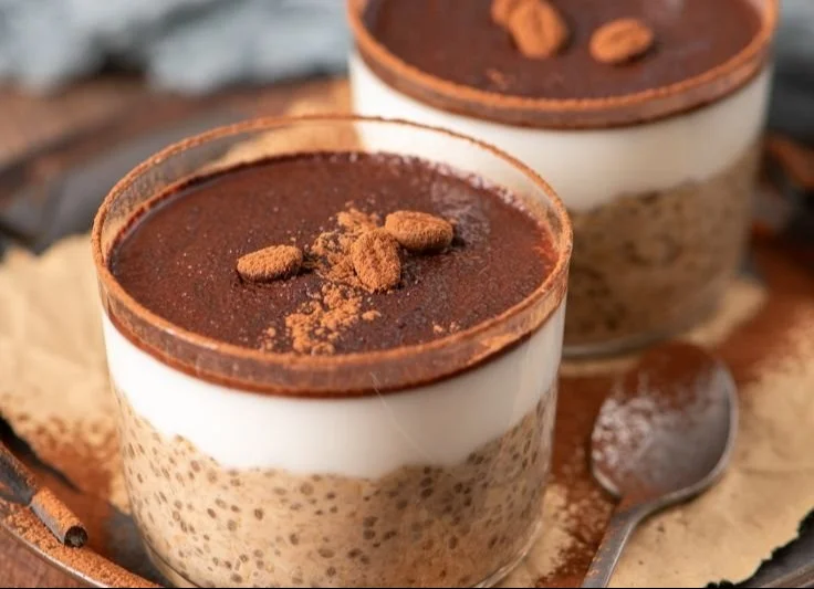 Tiramisu Chia Pudding With Greek Yogurt