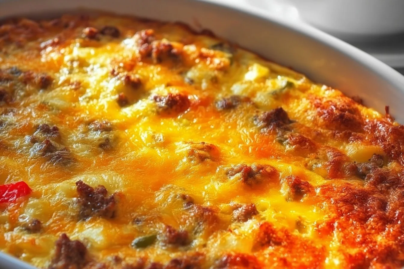 Ultimate Breakfast Casserole 4 Delicious ultimate breakfast casserole with eggs, cheese, and vegetables