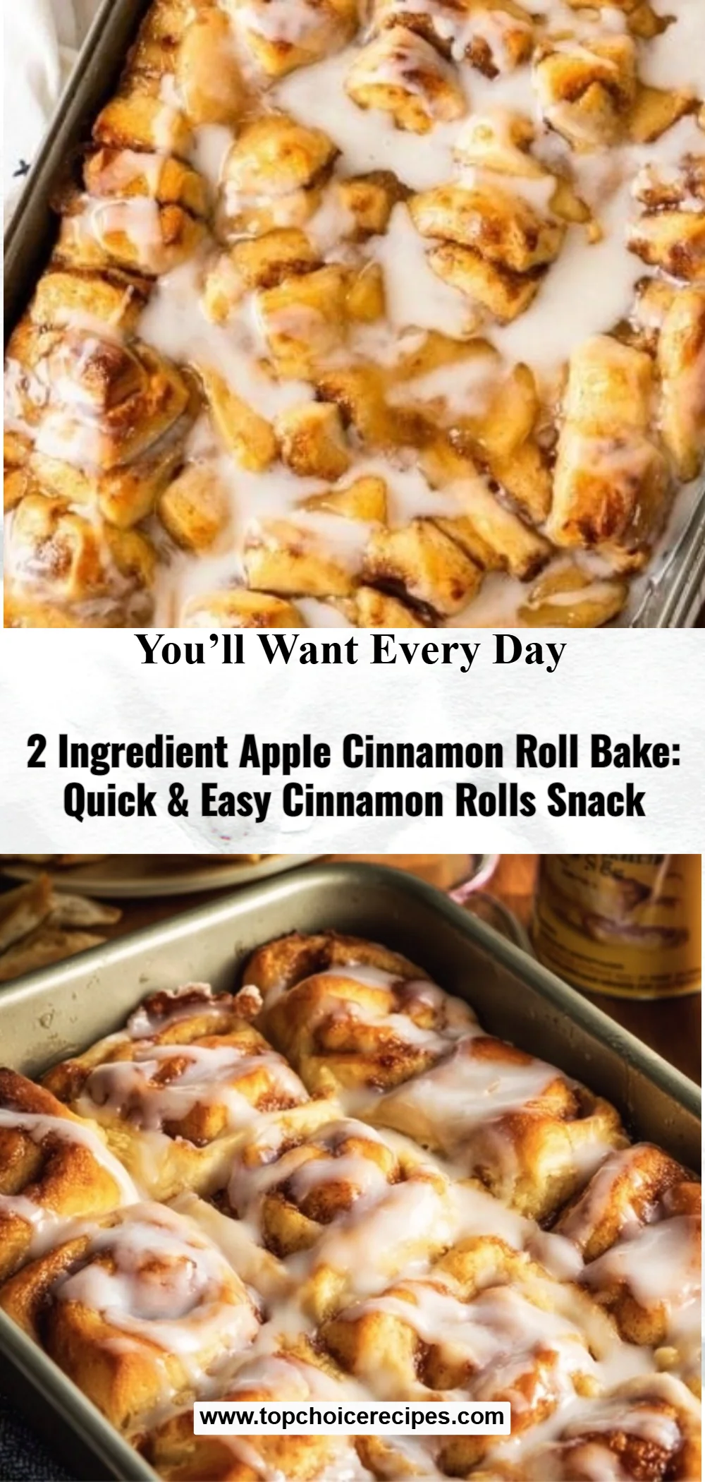 2 Ingredient Apple Cinnamon Roll Bake 5 2 Ingredient Apple Cinnamon Roll Bake