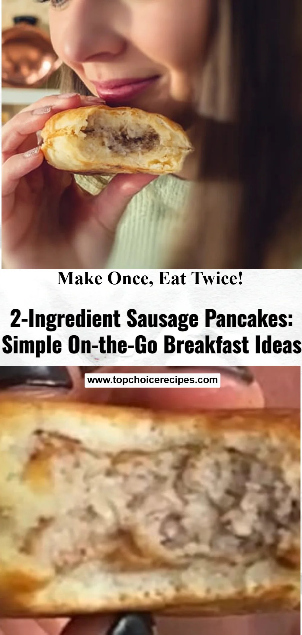 2-Ingredient Sausage Pancakes