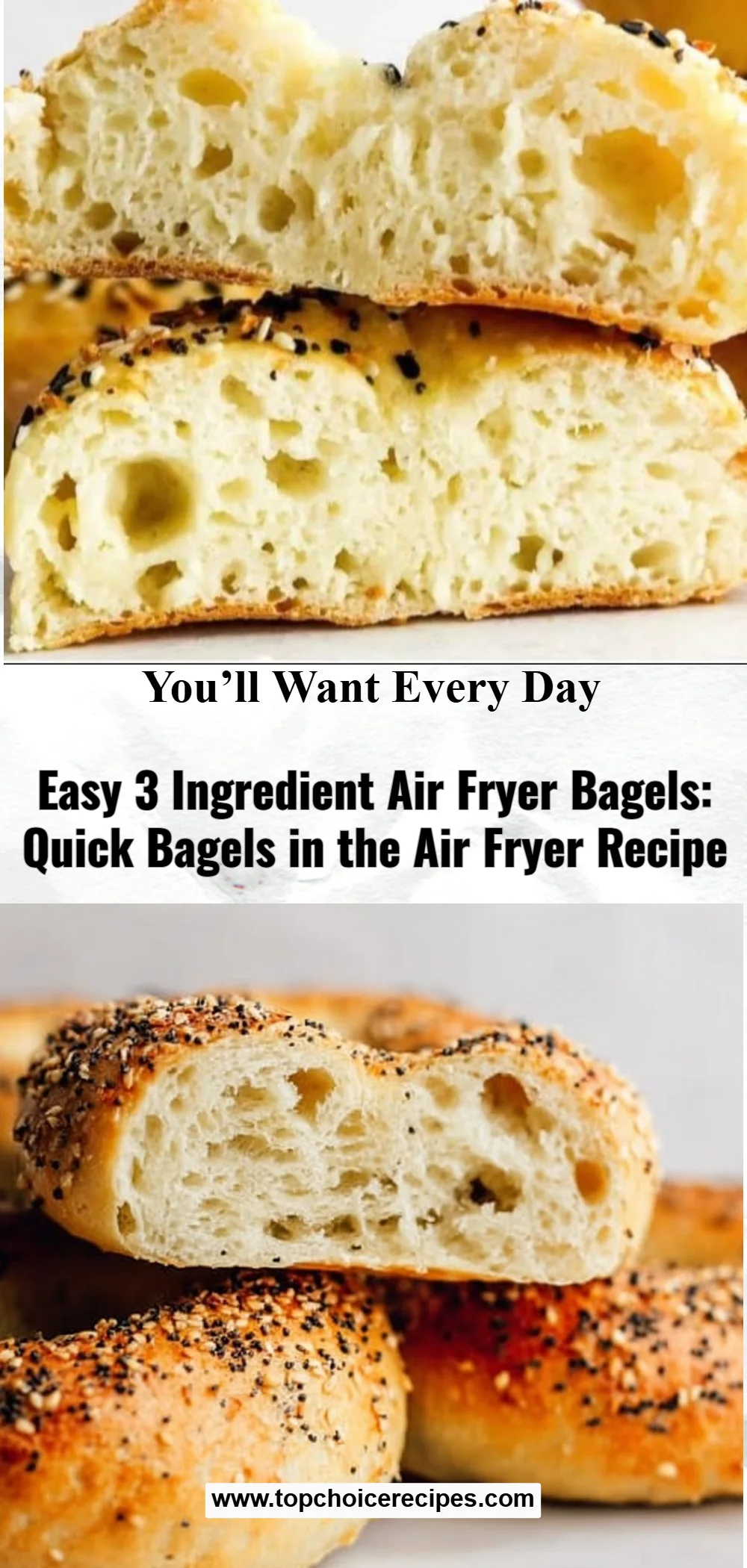 3 Ingredient Air Fryer Bagels