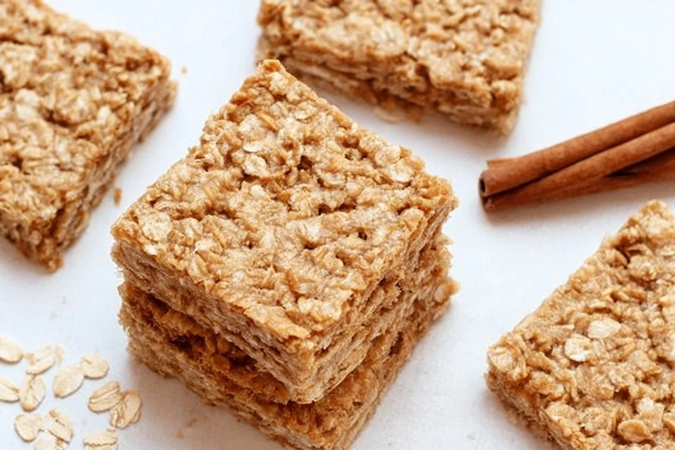 3 Ingredient Apple Cinnamon Oatmeal Bars