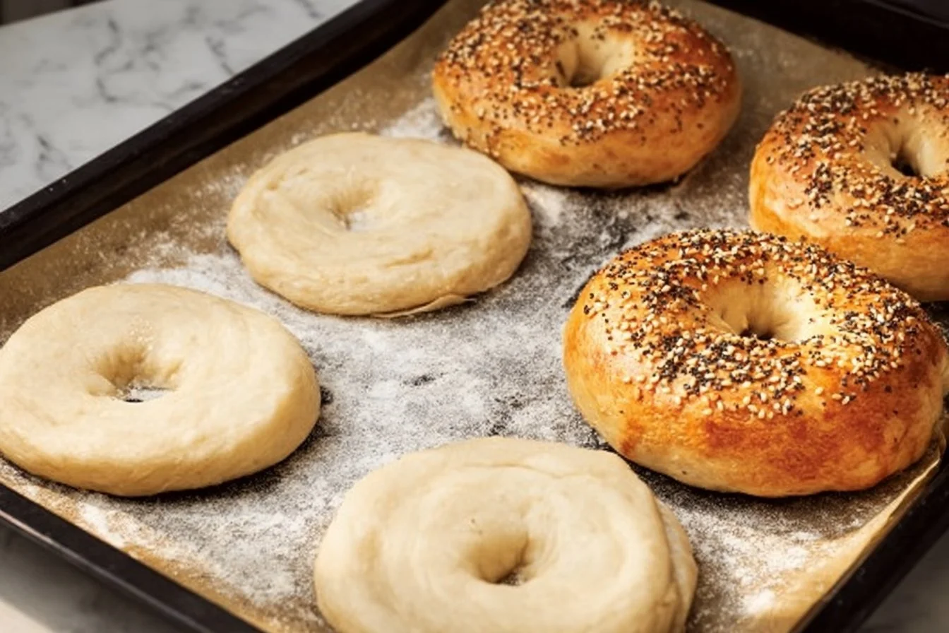 Delicious Air Fryer Protein Bagels ready to serve, high in protein and healthy.