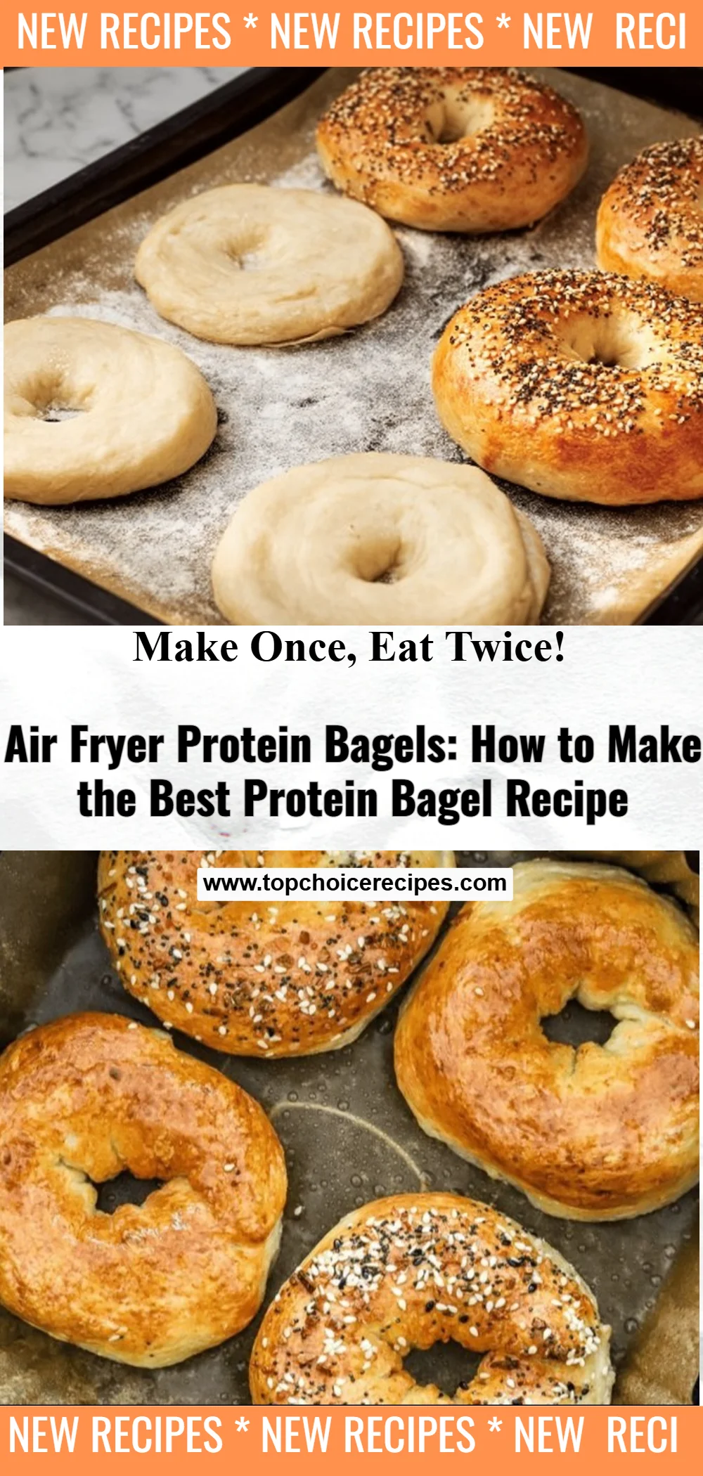 Air Fryer Protein Bagels