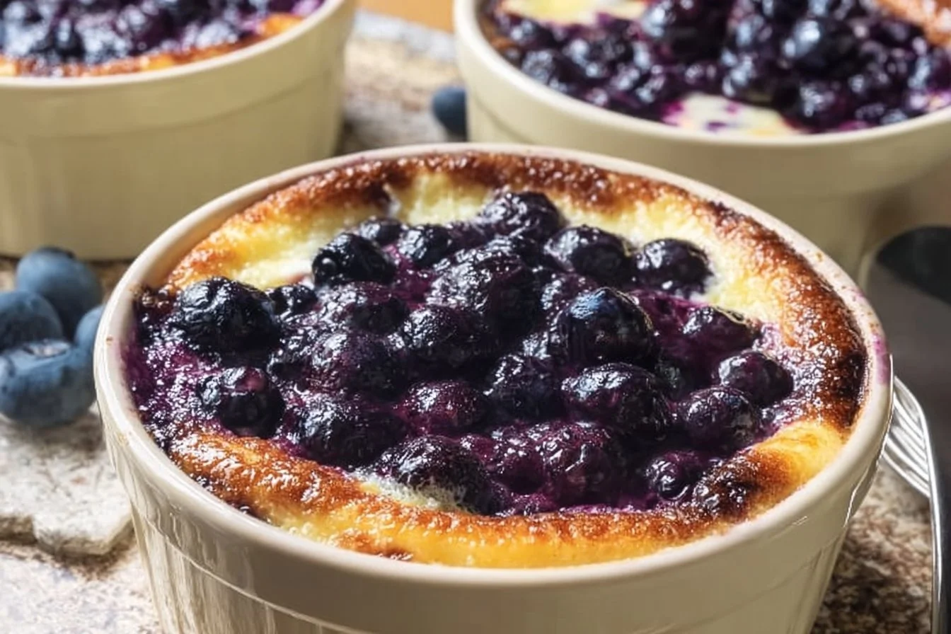 Baked Blueberry Cottage Cheese Bowls