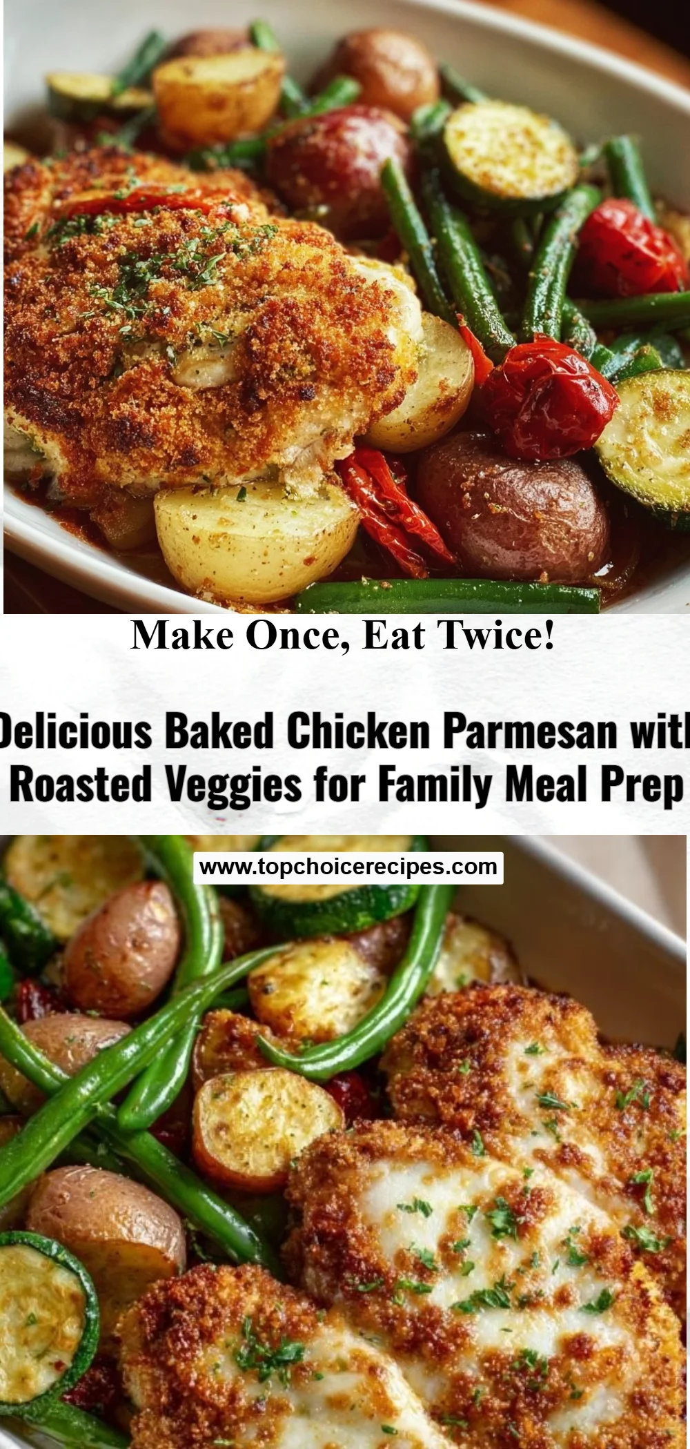 Baked Chicken Parmesan and Veggies 5 Baked Chicken Parmesan and Veggies